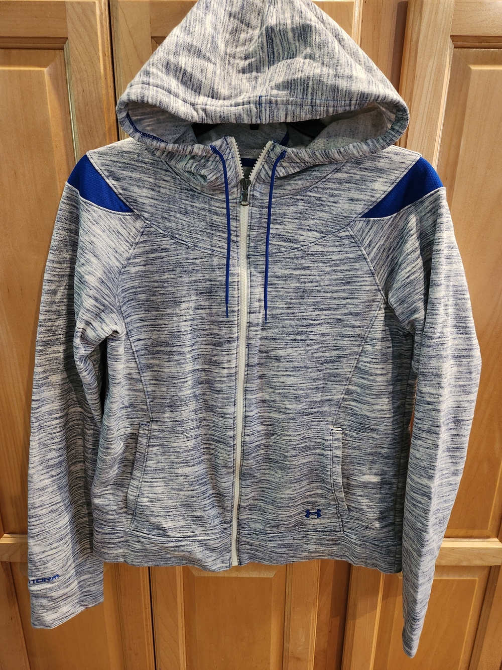 Under Armour Heathered Gray and Royal Blue Full-Zip Hoodie